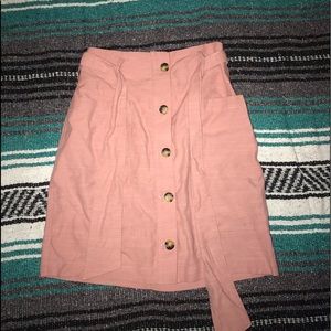 H&M Pink button up skirt